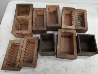 10x Assorted Wood & MDF Workshop Parts Bins