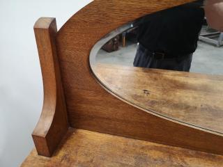 Vintage Wooden Mirrored Cabinet Drawer Unit