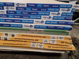 31x Sheets of Plasterboard by GIB and ProRoc