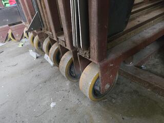 2 x Large Sliding Section Material Racks 