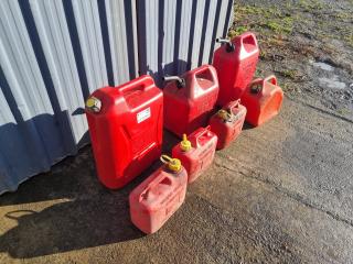 7 Assorted Gasoline Cannisters