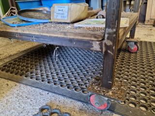 Mobile Steel Workshop Table/Shelf Trolley