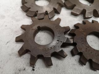 8x Assorted Involute Gear Mill Cutters