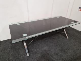 Large Contemporary Glass Boardroom Table