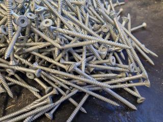 CSK Hex Drive Galvanised Batten Screws, M5 x 125mm