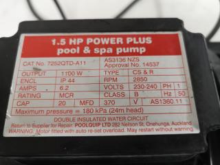 Poolquip 1.5hp Pool & Spa Pump