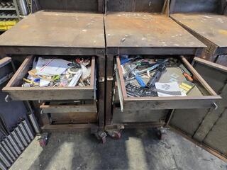 Three Unit Modular Steel Workbench 