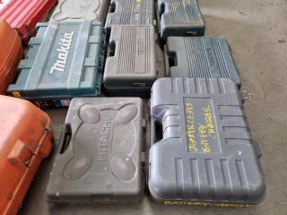 12x Assorted Empty Power Tool Cases