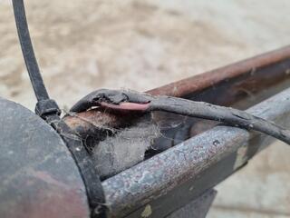 Orange 12V Lightbar on Vehicle Roof Rack Bar