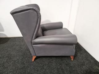 English Style Wingback Chair  - Leather