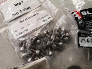 Assorted Stainless Steel Bolts, Nuts, Washers, Screws