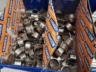 Stainless Steel Hose Clamps, Assorted Sizes, Bulk. Lot