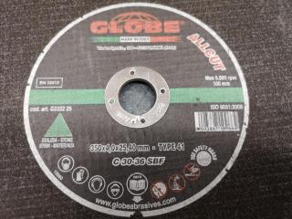 7x Globe Allcut 350mm Cut Off Disks C 30-36 SBF