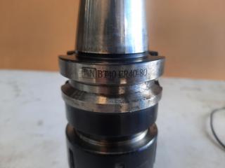 BT40 ER40-80 Collet Chuck With Attached Tap Drill