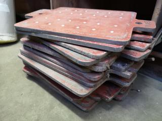 18x Assorted Aluminium Foundary Mould Base Plates