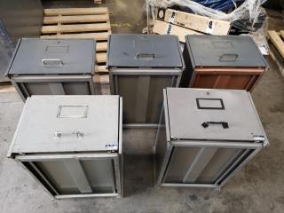 5x Individual Steel Stackable File Cabinets by Precision