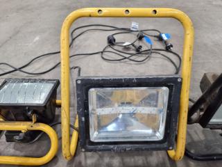 Large Assortment of Worksite Lights and Torches