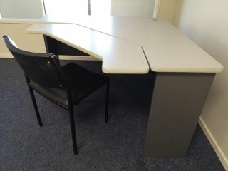 Small Corner L-Shaped Office Desk Workstation 
