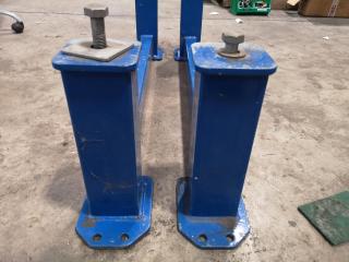 Pair of Heavy Steel Industrial Machinery or Table Stands