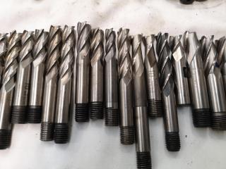 79x Assorted Ball, Square Edge, Rounded Edge & Finishing End Mill Bits