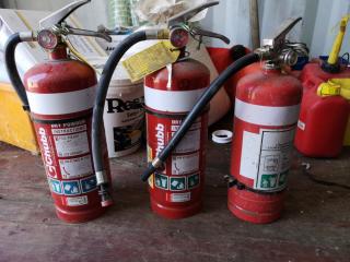 3x Dry Powder Fire Extinguishers