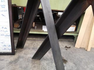 2x Heavy Duty Steel Workshop Horses