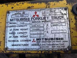 Mitsubishi FG40 Dual Fuel Forklift, 3400kg Capacity