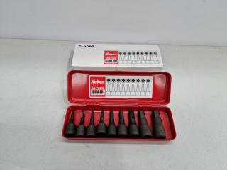 Koken 3012M/9 Inhex Socket Set In Case 9pc 3/8"Dr 3-14mm