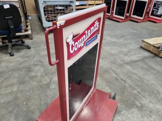 Heavy Steel Mobile Sidewalk Retail Sign Frame