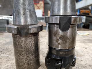 2x BT40 Tool Holders + Indexable Milling Cutter