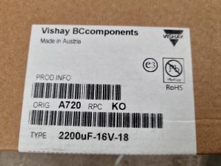 500x Vishay Electrolytic Capacitors 2200uF-16V-18