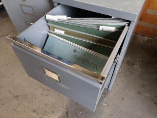 2x Workshop Office 2-Drawer Metal File Cabinets