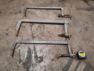 3 Heavy Duty Fitters Clamps