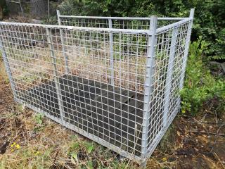 Steel and Wood Storage Cage