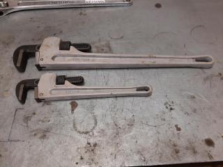 2 x Tolsen Aluminum Pipe Wrenches