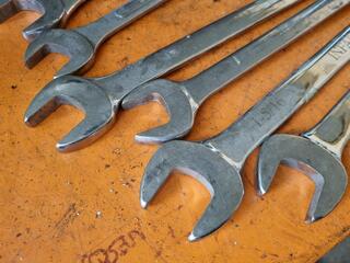10x Combination Wrenches, Imperial & Metric Sizes