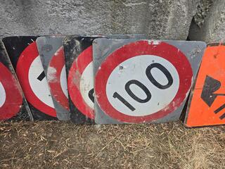 8 x Road Works Signs 