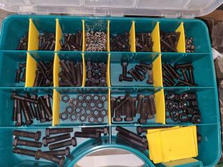 Assorted Fastening Hardware, Piping, Tool Consumables & More