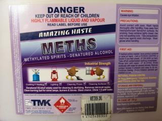 Industrial Size Container of Methalated Cleaning Spirits, Approx 9L