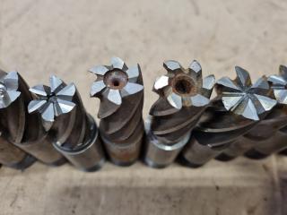 12x Assorted Screw Type End Mills