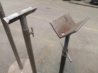 3x Assorted Workshop Material Support Stands