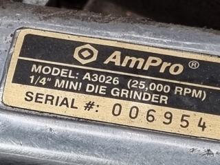 AmPro 1/4" Drive Mini Air Die Grinder A3026