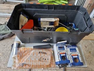 Toolbox of Chainsaw Supplies 