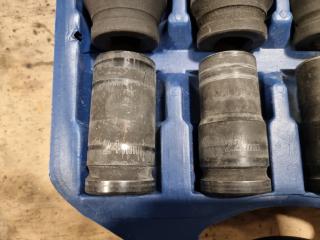 Various size Impact Sockets in Case