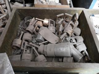 3x Pallets of Assorted Brass & Steel Fittings, Parts, Components