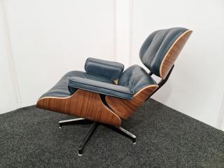 Eames Style Lounge Chair and Ottoman - Full Grain Leather