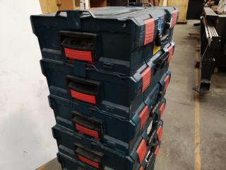 6x Bosch Plastic Stackable Power Tool Storage Cases