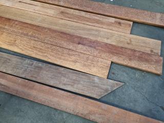 7x Assorted Dark Hardwood Boards