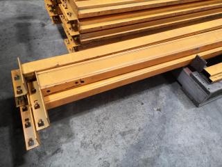 23x Assorted Lengths of Horizontal Pallet Racking Rails