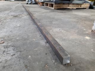 Solid Steel Square Bar, 4.3m Length